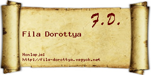 Fila Dorottya névjegykártya