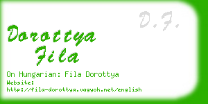 dorottya fila business card